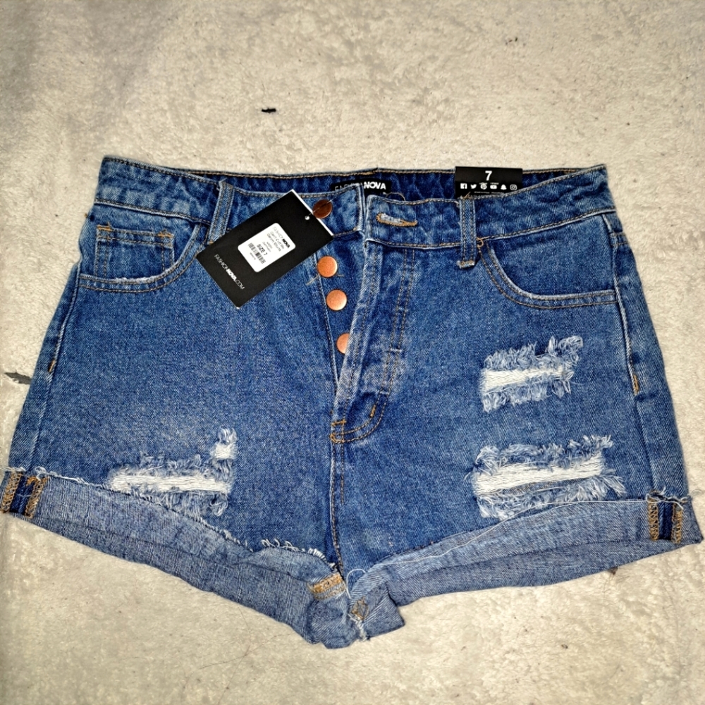 5 button up Jean Shorts